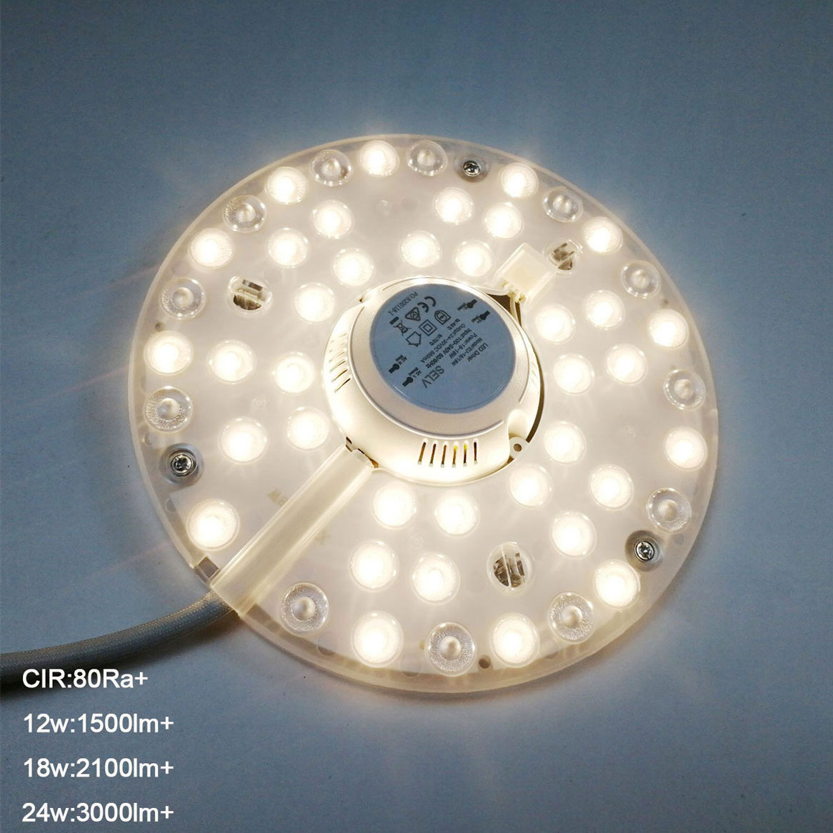 120lm/w 12w 18w 24w LED lens Module For Ceiling Light, Replace Dark Light AC 2835 SMD Round LED Module With Lens